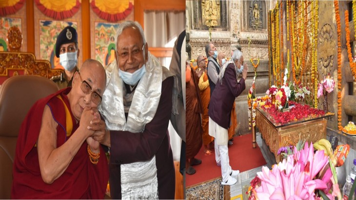 Nitish kumar and dalai lama