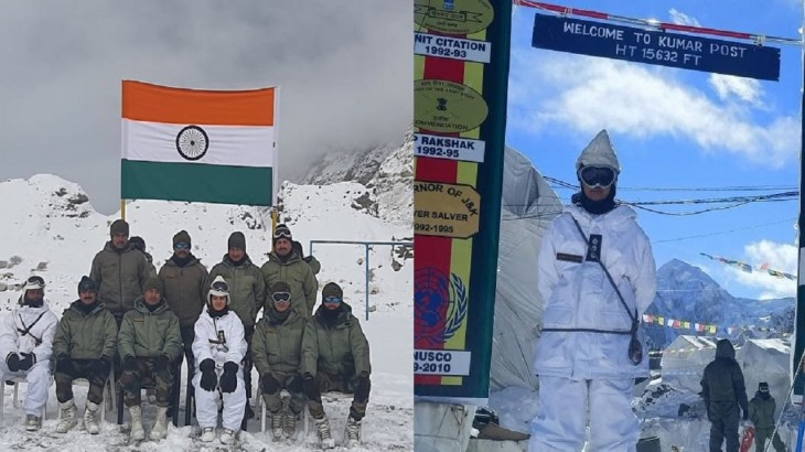 First Lady Officer Capt Shiva Chouhan searving duty on worlds highest battlefield