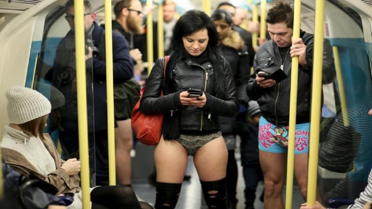 No Trousers Tube Ride Day in London