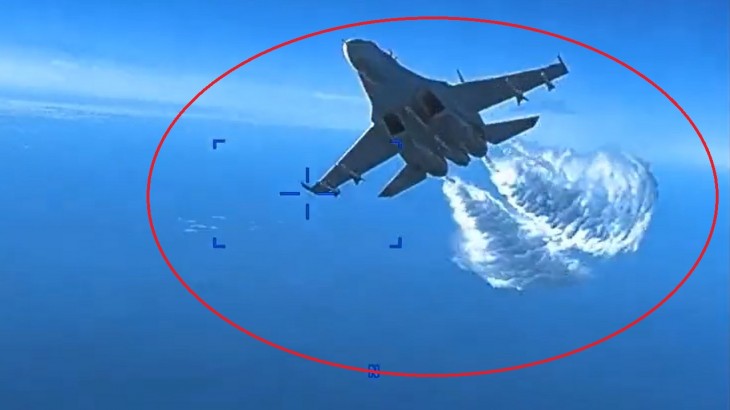 US releases Video of Russian SU 27 fighter jet colliding with MQ 9 drone