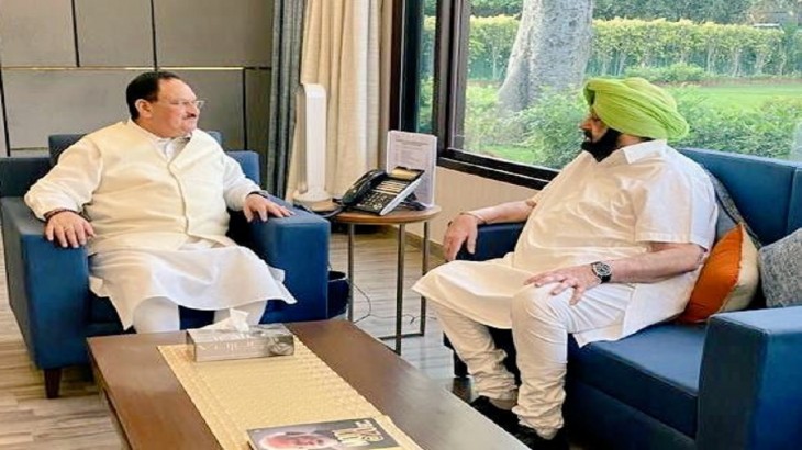 Capt Amarinder Singh met party chief JP Nadda in Delhi