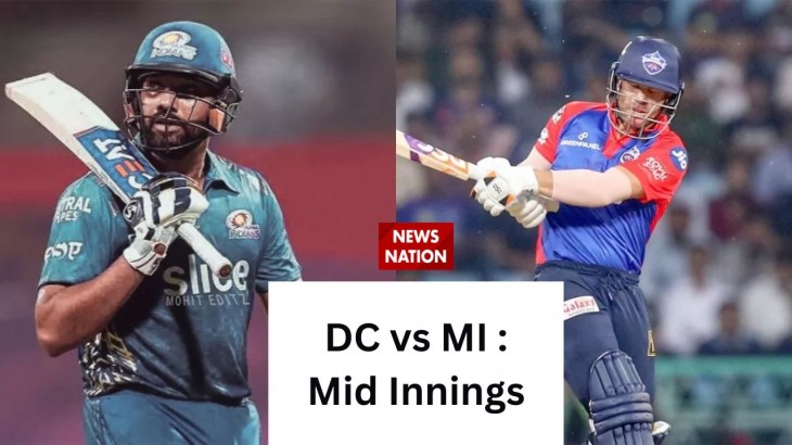 indian premier league 2023 mi vs dc mid innings update