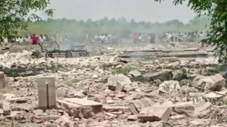 Two persons died in an explosion in a firecracker manufacturing unit