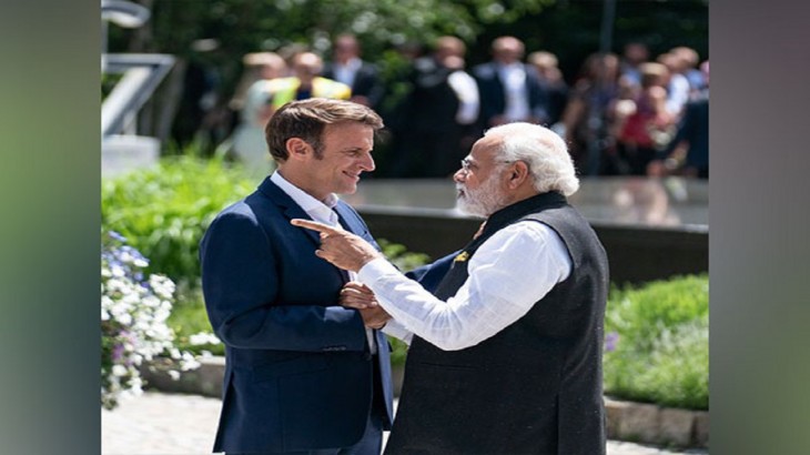 Emmanuel Macron & PM Modi