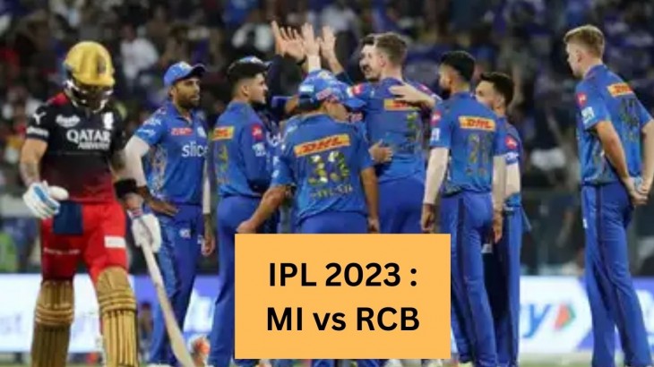 ipl 2023 mi vs rcb mid innings update in hindi rohit vs kohli