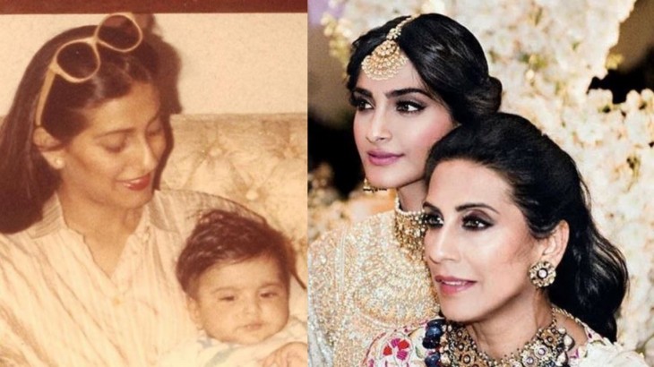 Sonam Kapoor with mother