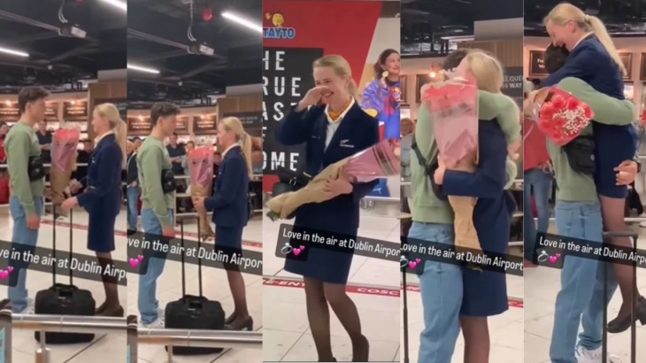 viral dublin airport couple video