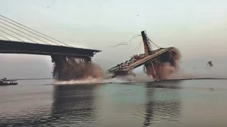 bhagalpur bridge collapse video