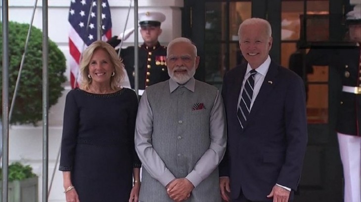 PM Modi with Joe Biden and first lady