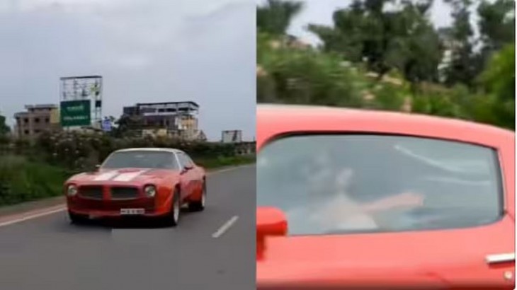 ms dhoni driving vintage car in ranchi video goes viral