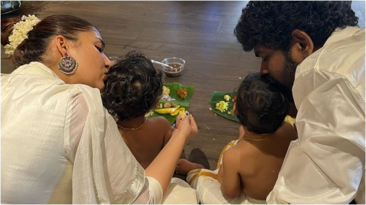 Nayanthara celebrate Onam with kids