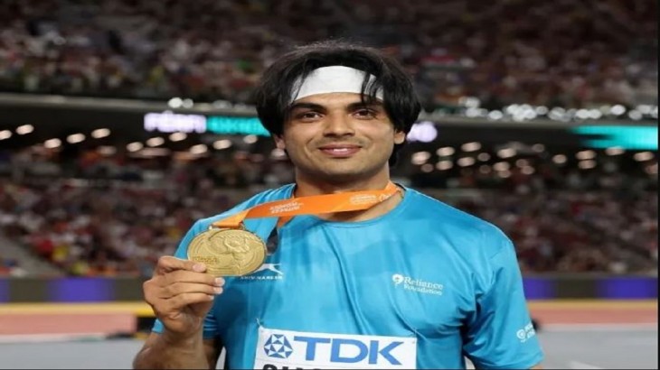 neeraj chopra won gold medal in world athletics championships