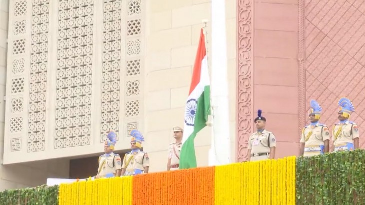 Flag Hoisting in New Parliament