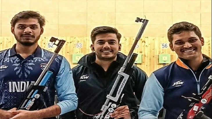 indias first gold medal 10m air rifle team event in asian games