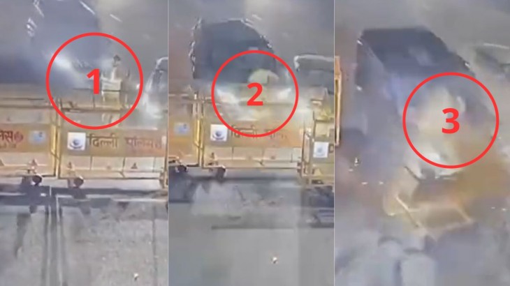 viral delhi police accident video