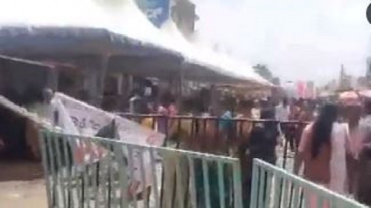 electric shock 20 devotees injured.