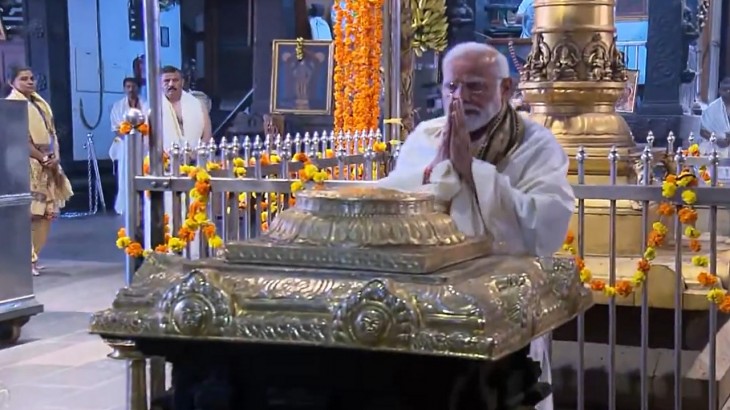 PM Modi in Guruvayur temple