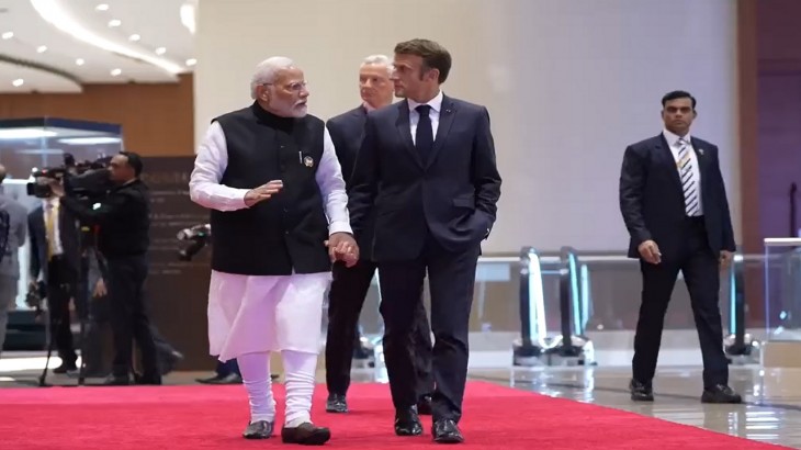 PM Modi with Macron
