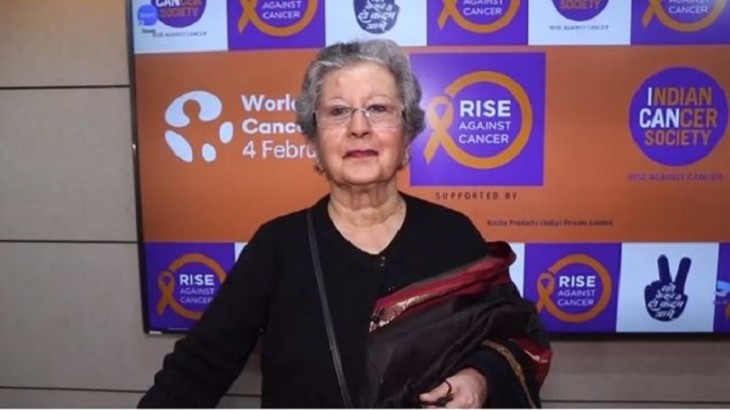 इंडियन कैंसर सोसायटी के दिल्ली शाखा की अध्यक्ष ज्योत्सना गोविल