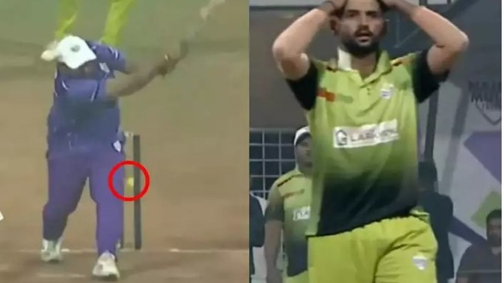 ball passed between 2 wickets and batsman was not out video goes viral
