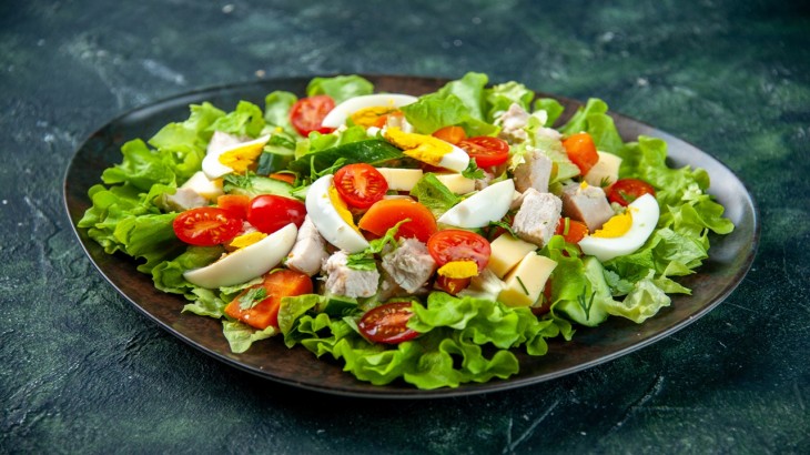 chicken and cheese salad at home recipe