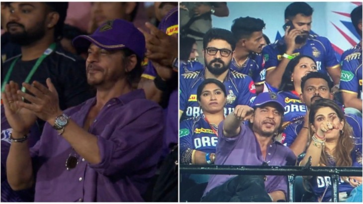 Shah Rukh Khan enjoys KKR vs Dc