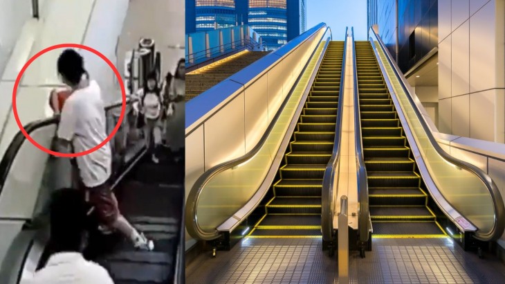 escalator accident viral video